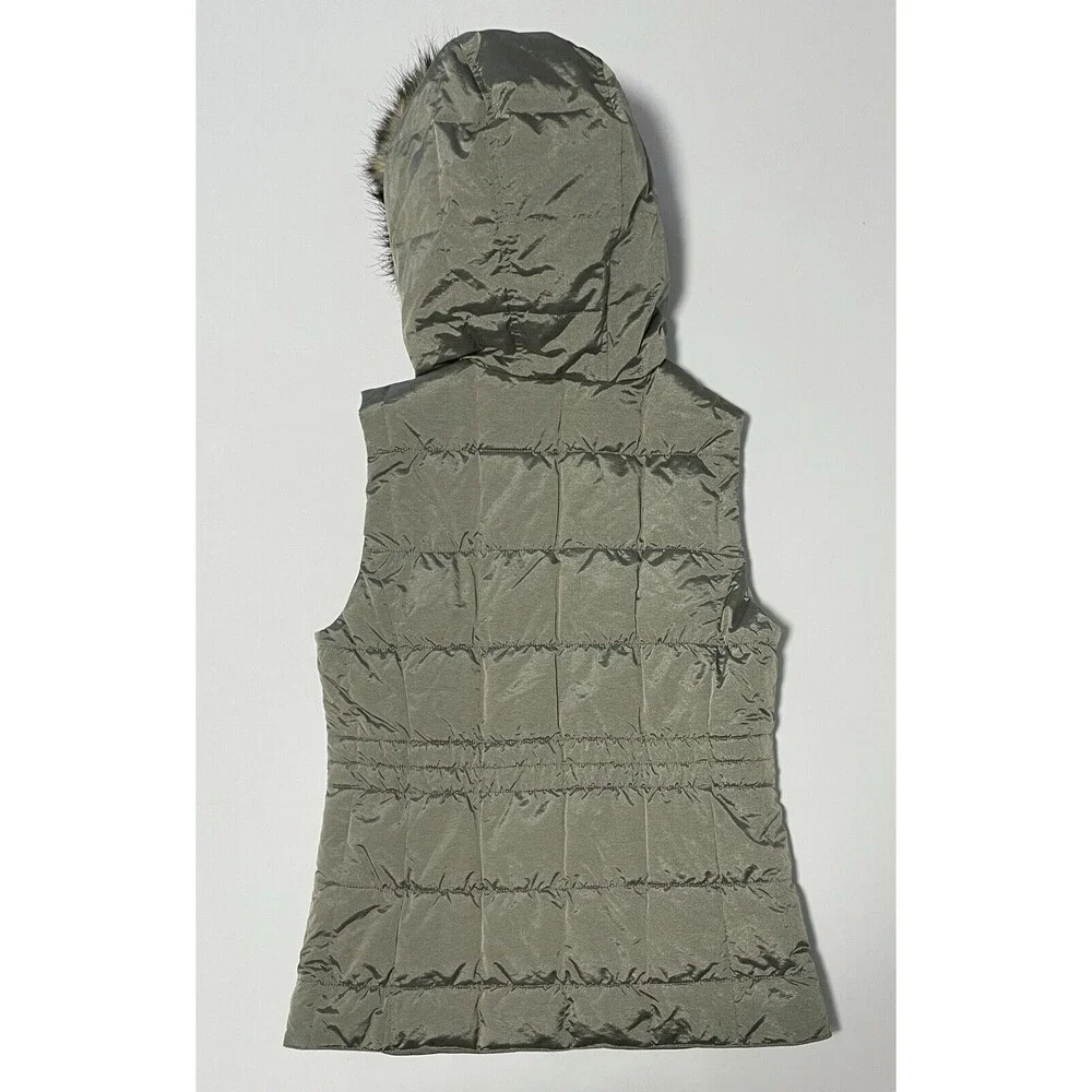 Eddie Bauer Yukon Down Puffer Vest‎ Jacket Taupe Shimmer Size S